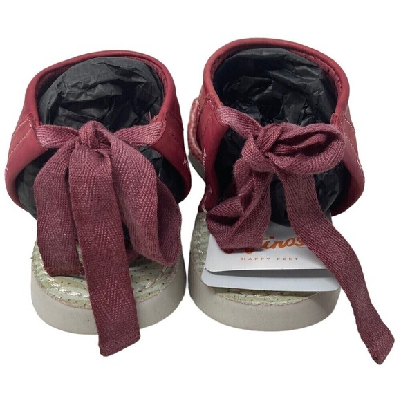 NEW Softinos By FLY London Women's Size 5 Leather Tie-Back Sandals Red 36 EU NIB - Picture 6 of 12